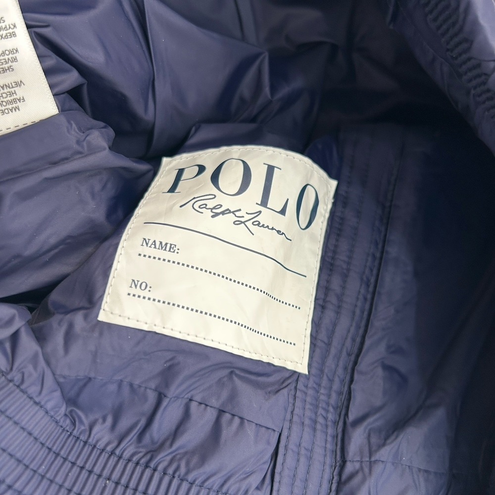 Polo Ralph Lauren Kids Down Puffer Vest Size 6 All Over Logo Kids Outerwear EUC - Picture 6 of 9